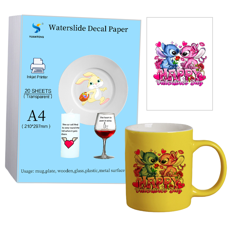 Waterslide Decal Paper - 20 листов в упаковке, синяя подложка,