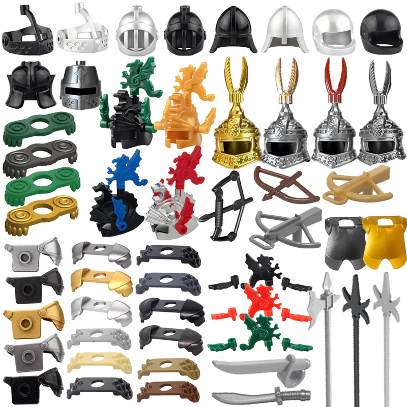 Model Kit Gunpla - Средневековый замок, военный рыцарь, строительный блок,