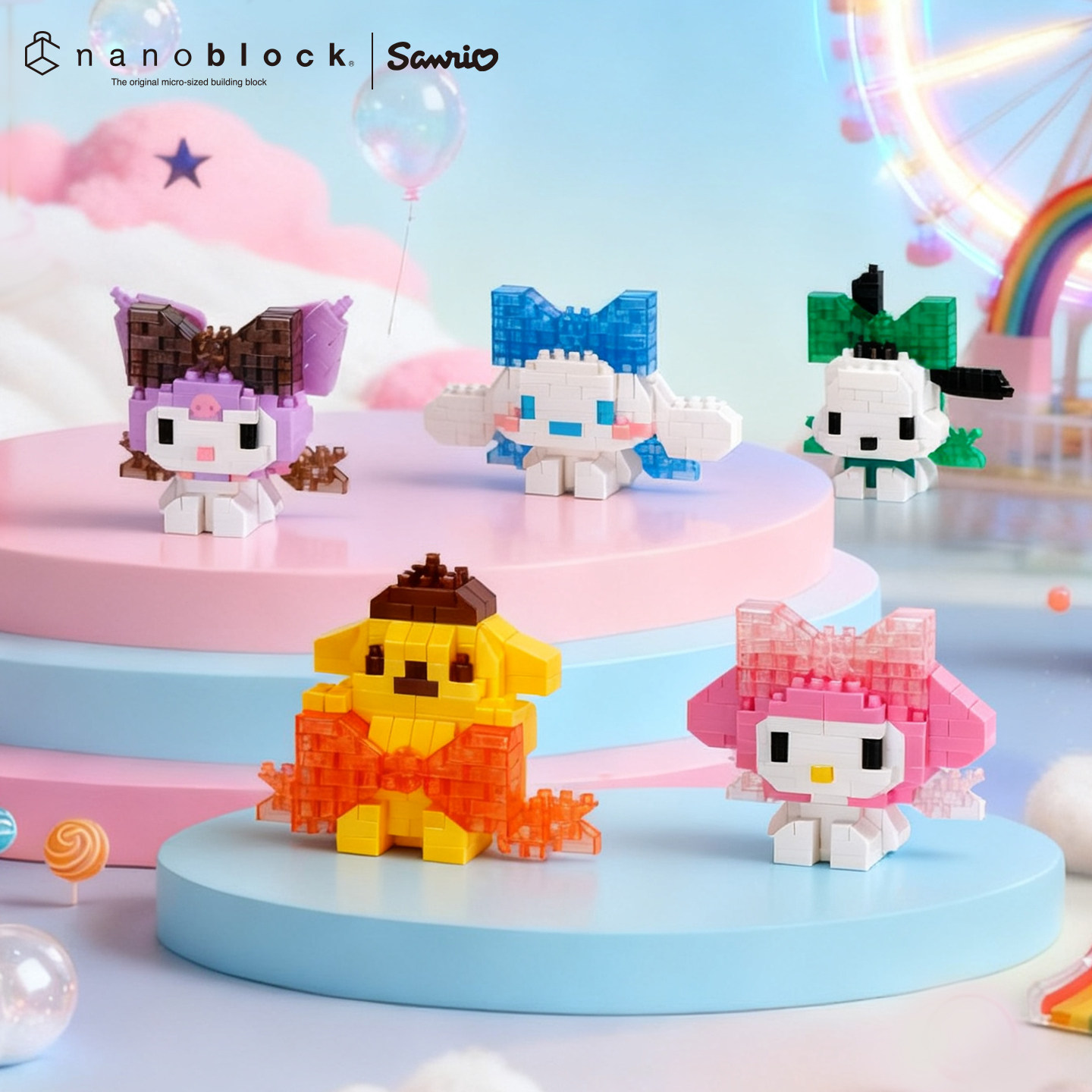 Model Kit Girls - Набор для сборки 3D-моделей Nanoblock Sanrio: