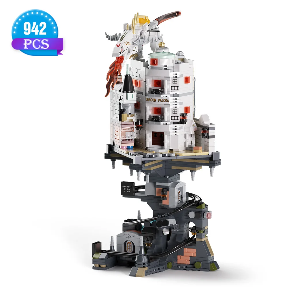 Model Kit Dragon - 1000 шт. Gringottses Wizard Tower Magic