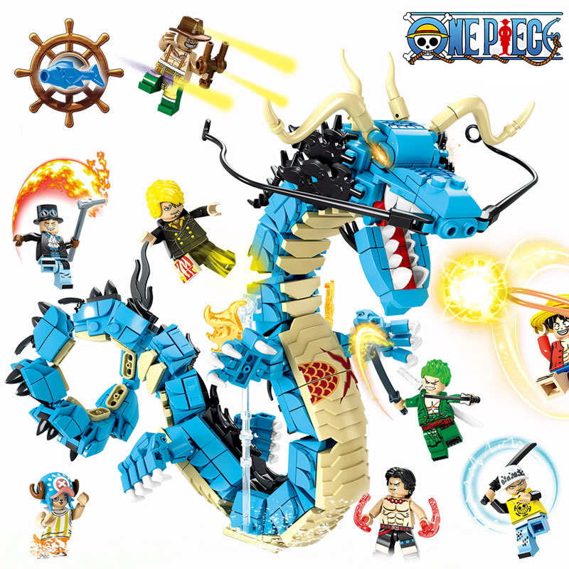Model Kit Dragon - Цельные строительные блоки, слепая коробка, Луффи