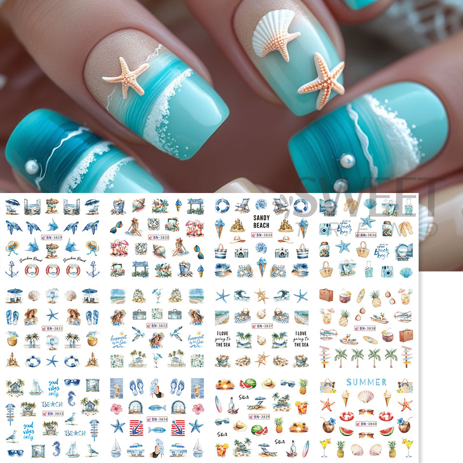 12 дизайнов летних наклеек для – обзор и цена Waterslide Decal Paper
