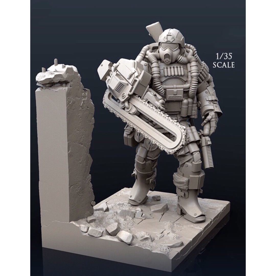 1/35 фигурка солдата из смолы  – обзор и цена Model Kit Zombie